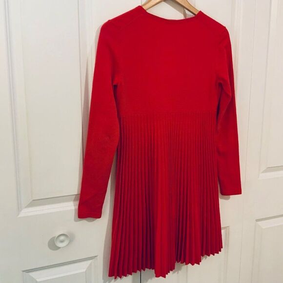 MRZ Pink Wool Blend V Neck Sweater Dress Medium - Picture 8 of 10
